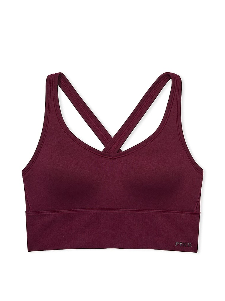 Victoria's Secret PINK Purple Rose Seamless Sports Bra Top - Image 3 of 3