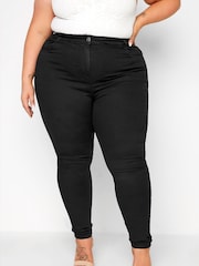 Yours Curve Black Curve Skinny Stretch AVA Jeans - Image 1 of 4