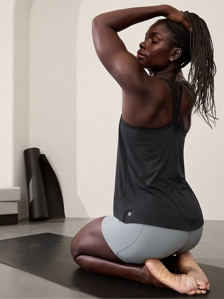 Athleta Black With Ease Strappy Tank Top - Image 2 of 2