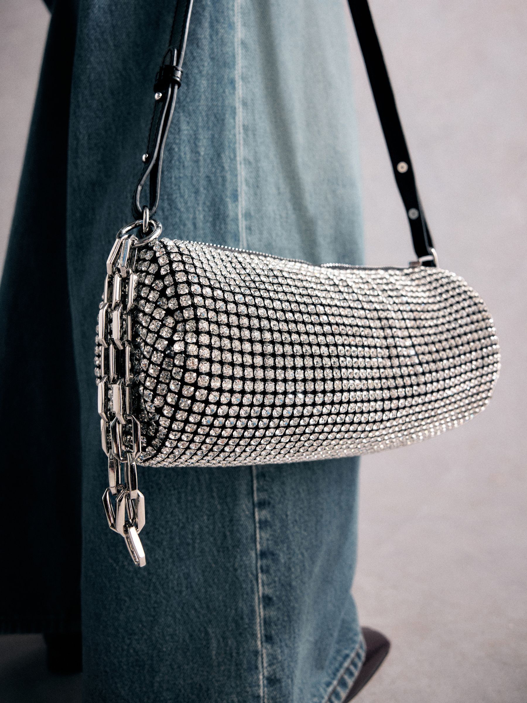 Buy Silver Tabitha Simmons Ana Sparkle Barrel Shoulder Bag from Next Austria