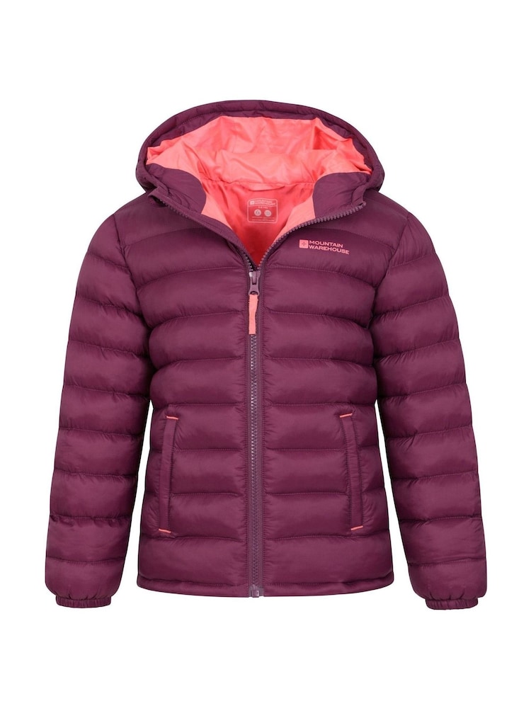 Mountain Warehouse Dark Pink Seasons II Kids Water-Resistant Padded Jacket - Image 2 of 5