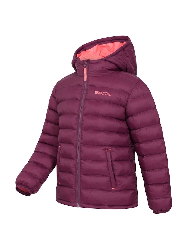 Mountain Warehouse Dark Pink Seasons II Kids Water-Resistant Padded Jacket - Image 4 of 5
