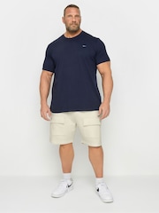 BadRhino Big & Tall Natural 100% Cotton Jersey Cargo Shorts - Image 2 of 4