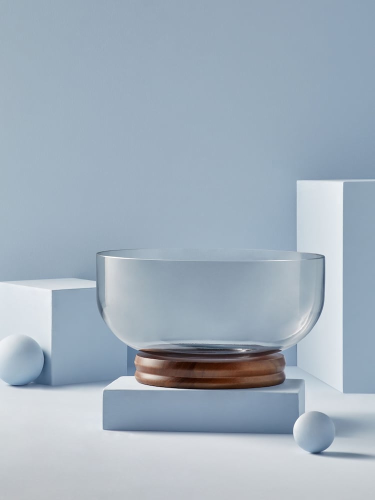 MADE.COM Smoke Grey Maleah Fruit Bowl - Image 2 of 6