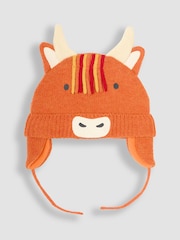 JoJo Maman Bébé Rust Highland Cow Hat - Image 1 of 3