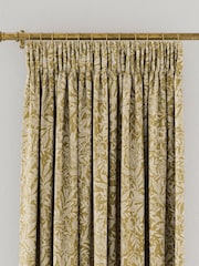 Joules Gold Twilight Ditsy Lined Pencil Pleat Pencil Pleat Curtains - Image 3 of 3