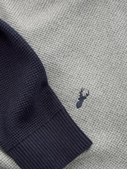 Navy/Grey Oxford Mock 100% Cotton Shirt Jumper 2 Pack - Image 10 of 10