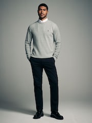 Navy/Grey Oxford Mock 100% Cotton Shirt Jumper 2 Pack - Image 3 of 10