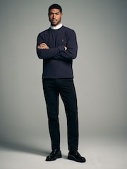 Navy/Grey Oxford Mock 100% Cotton Shirt Jumper 2 Pack - Image 4 of 10