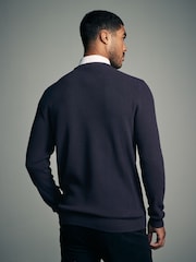 Navy/Grey Oxford Mock 100% Cotton Shirt Jumper 2 Pack - Image 5 of 10