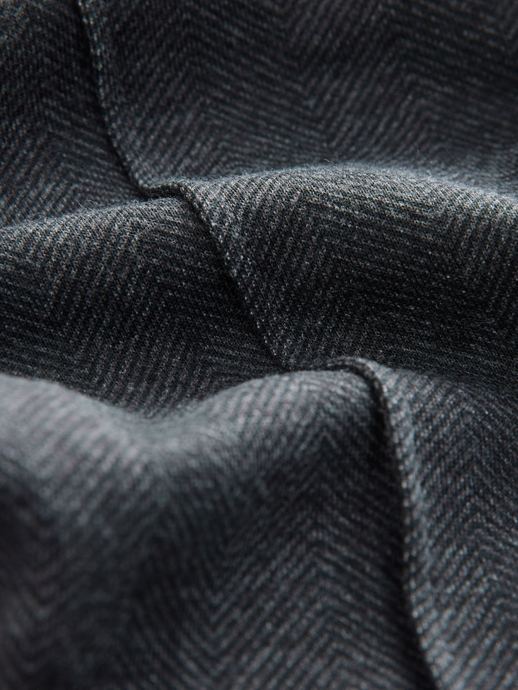 Charcoal Grey Herringbone Pintuck Jersey Joggers (3mths-7yrs) - Image 4 of 4