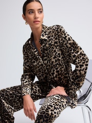Leopard Velvet Touch Animal Print Party Shirt - Image 3 of 7