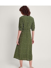 Monsoon Green Myla Embroidered Tea Dress - Image 2 of 5