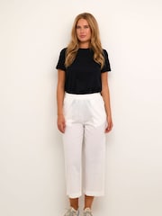 Kaffe Ground Naya Culotte 100% Cotton Trousers - Image 3 of 6