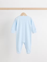 Blue Cath Kidston Cars Baby 100% Cotton Sleepsuits 3 Pack - Image 4 of 12