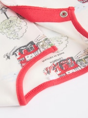 Blue Cath Kidston Cars Baby 100% Cotton Sleepsuits 3 Pack - Image 9 of 12