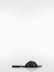 Mango Black Leather Straps Sandals - Image 2 of 3