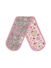 Cath Kidston Sage Friendship Gardens Double Oven 100% Cotton Gloves - Image 1 of 2