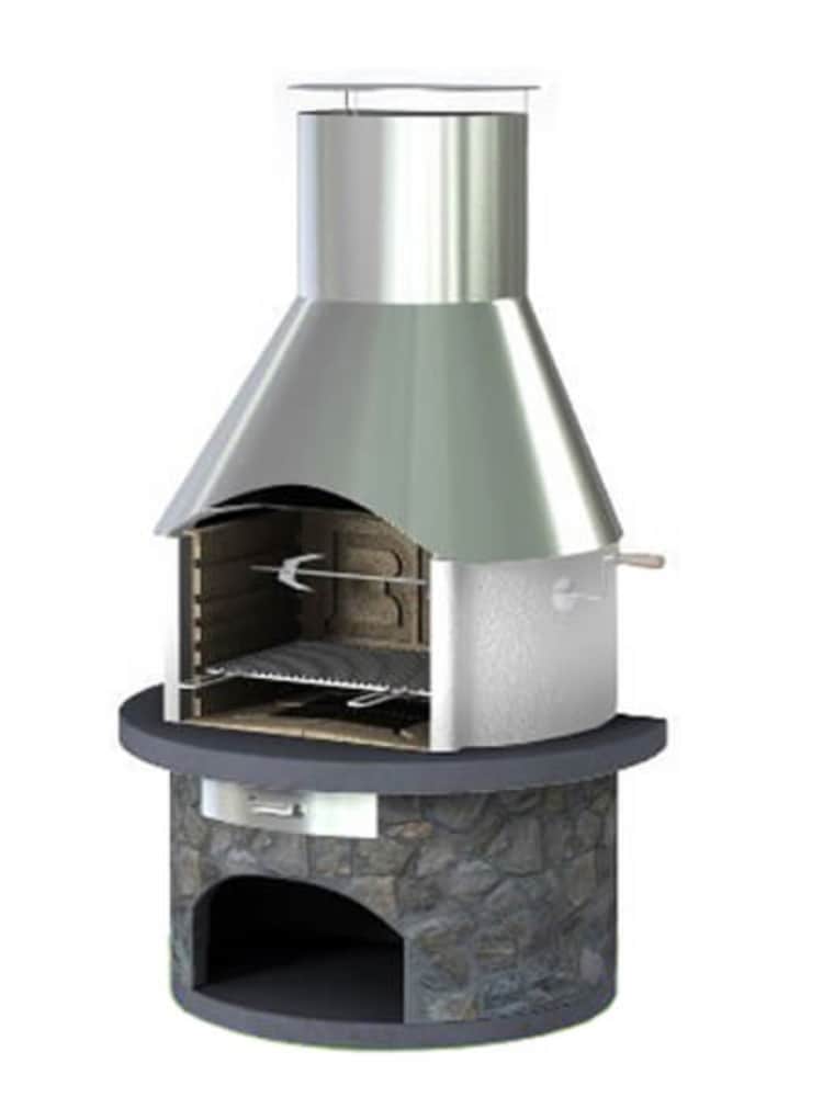 Callow Silver Rondo Steel Masonry BBQ Grill - Image 1 of 3