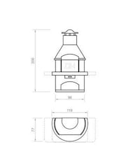 Callow Silver Rondo Steel Masonry BBQ Grill - Image 3 of 3