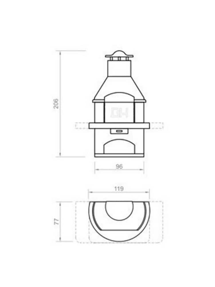 Callow Silver Rondo Steel Masonry BBQ Grill - Image 3 of 3