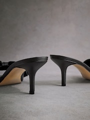Black Tabitha Simmons Joelle Leather Bow Mules - Image 11 of 13