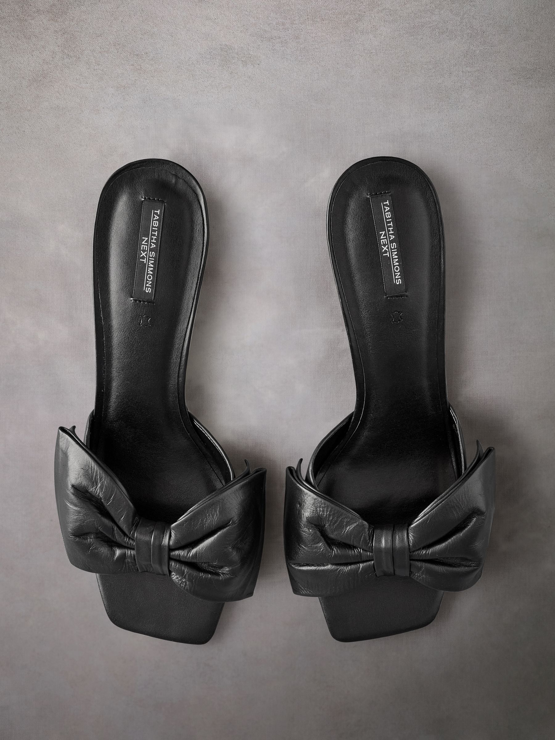 Buy Black Tabitha Simmons Joelle Leather Bow Mules from the Next UK online shop