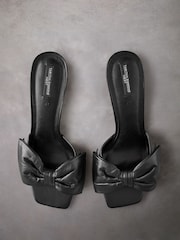 Black Tabitha Simmons Joelle Leather Bow Mules - Image 9 of 13
