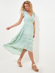 Joe Browns Frilly High-Low Hem Wrap Front Dress - Изображение 2 из 7