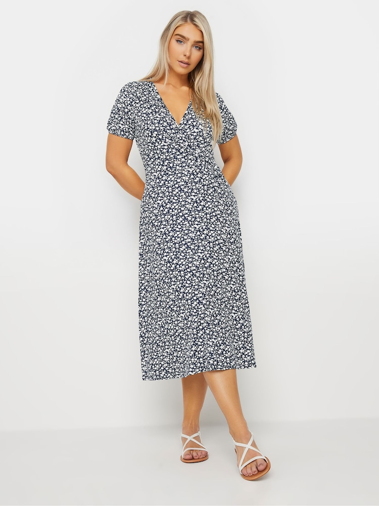 M&Co Maxi V-Neck Wrap Front Dress - Bild 1 von 5