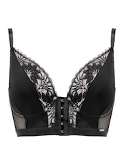 Pour Moi Black India Gatsby Lace Front Fastening Bralette - Image 3 of 4