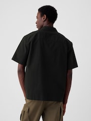 Gap Black Ripstop Short Sleeve Shirt - Image 2 of 6