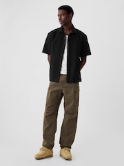Gap Black Ripstop Short Sleeve Shirt - Image 3 of 6