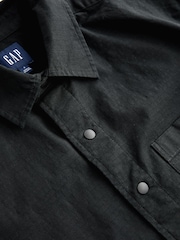 Gap Black Ripstop Short Sleeve Shirt - Image 4 of 6
