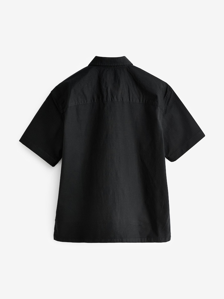 Gap Black Ripstop Short Sleeve Shirt - Image 6 of 6