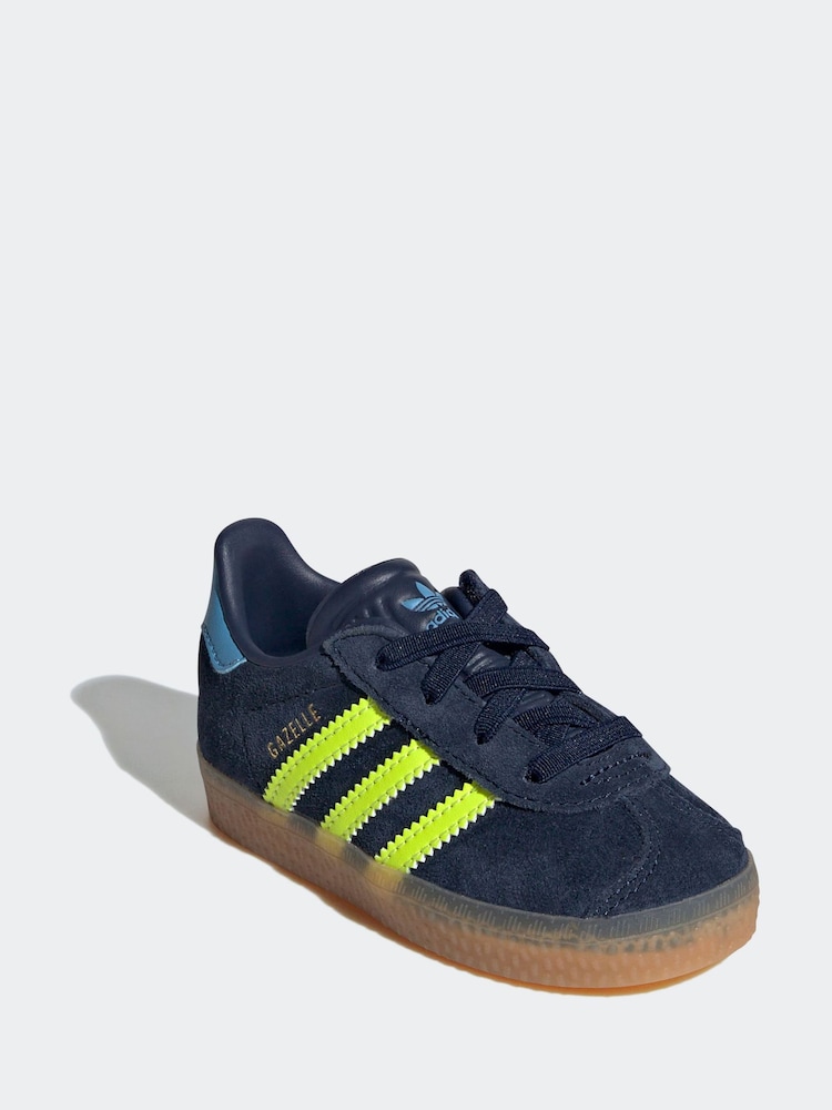 أزرق داكن/أصفر - حذاء رياضي Gazelle من adidas Originals - صورة 2 من 11