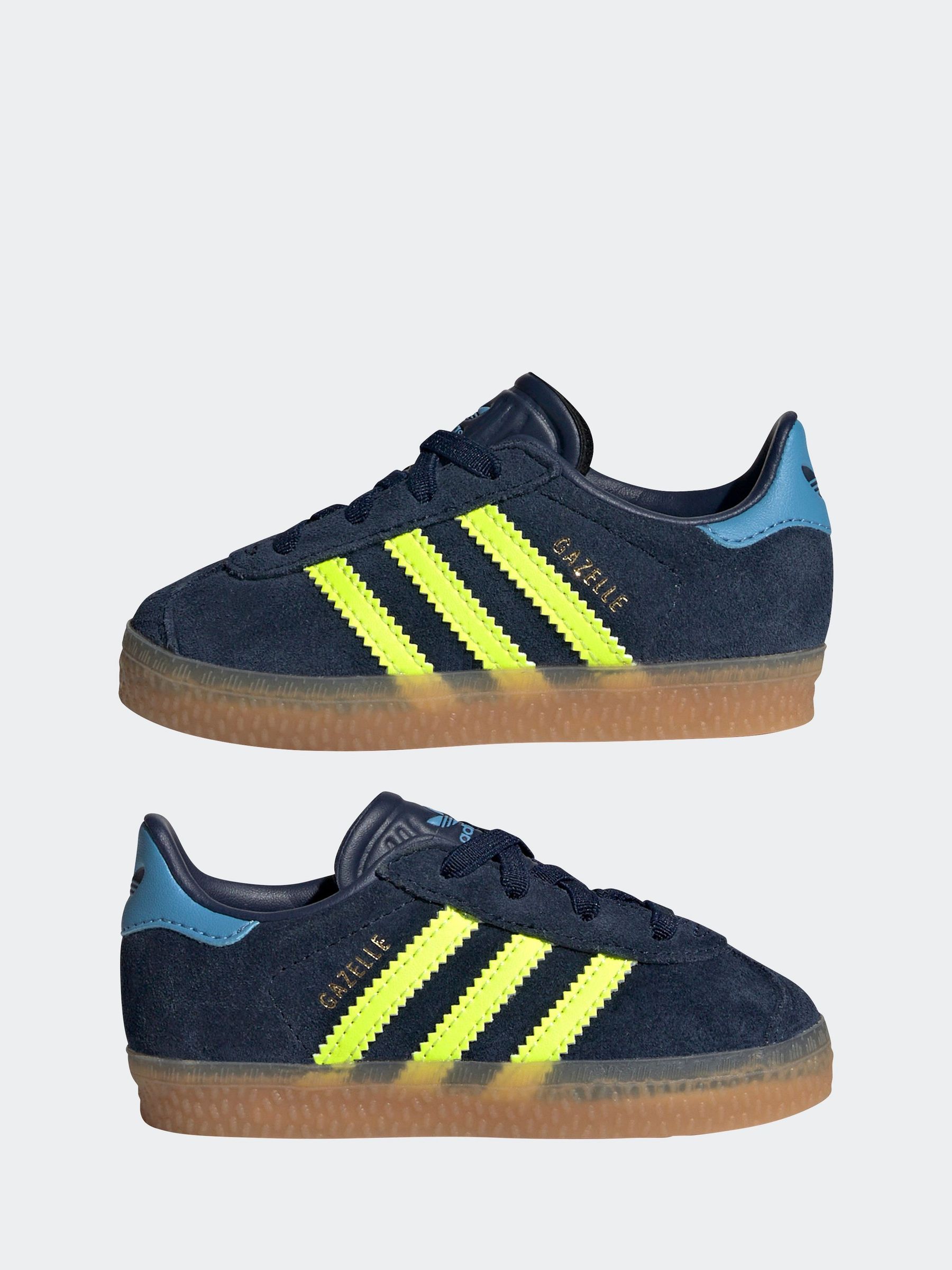 Buy adidas Originals Navy Yellow Gazelle Trainers from Next USA