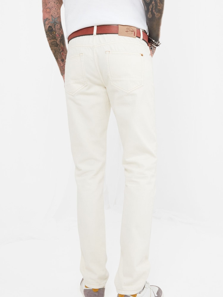 Joe Browns Cream Sensational Slim 100% Cotton Jeans - Image 2 of 5