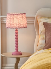 Dusky Pink Bobbin Table Lamp - Image 1 of 5