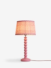 Dusky Pink Bobbin Table Lamp - Image 4 of 5