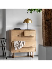Gallery Home Natural Neston 5 Drawer Chest - Image 5 of 8