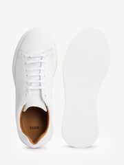 BOSS White Rubber Outsole Trainers in Leather - Image 4 of 8