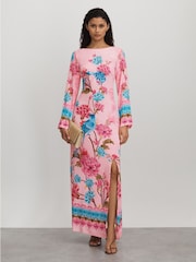 Raishma Silk Long Sleeve Maxi Dress - Image 1 of 5