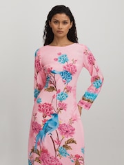 Raishma Silk Long Sleeve Maxi Dress - Image 3 of 5