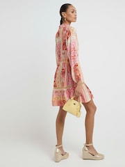 River Island Pink Coral Paisley Shirt Dress - Image 2 of 5