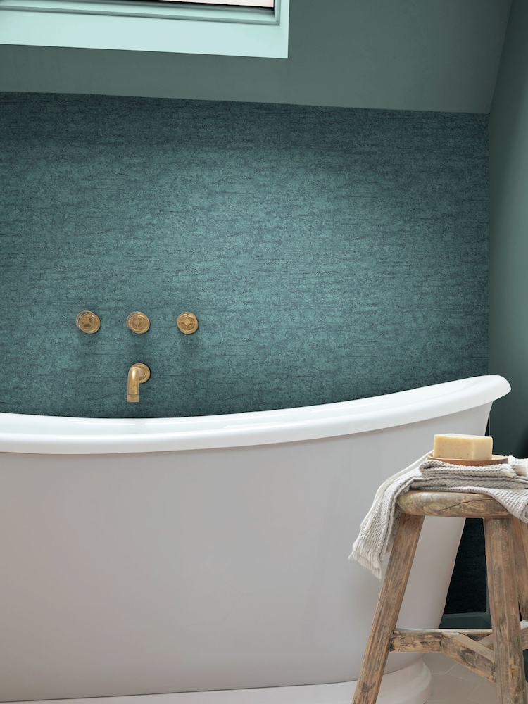 Graham & Brown Teal Vincenzo 10M Wallpaper - Image 1 of 4
