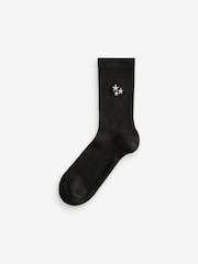 Sparkle Stars Embroidered Motif Ankle Socks 4 Pack - Image 2 of 2