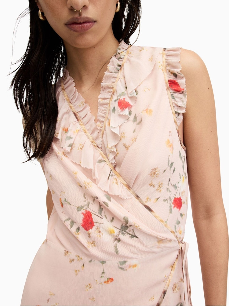 AllSaints Pink Ari Kora Dress - Image 2 of 7