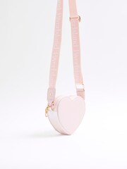 River Island Pink Girls Heart Chain Nylon Bag - Image 2 of 5