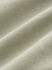 Sage Green Relaxed Fit Washed Longline Zip Neck Sweatshirt - Image 2 of 8